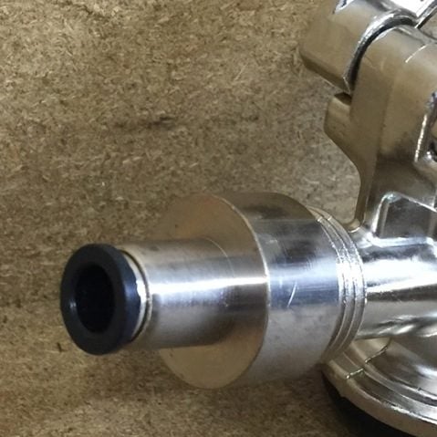 Stainless 8mm Push fit Tap shank/Keg coupler